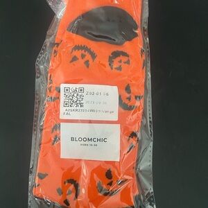 BloomChic Festive Orange Pumpkin Socks